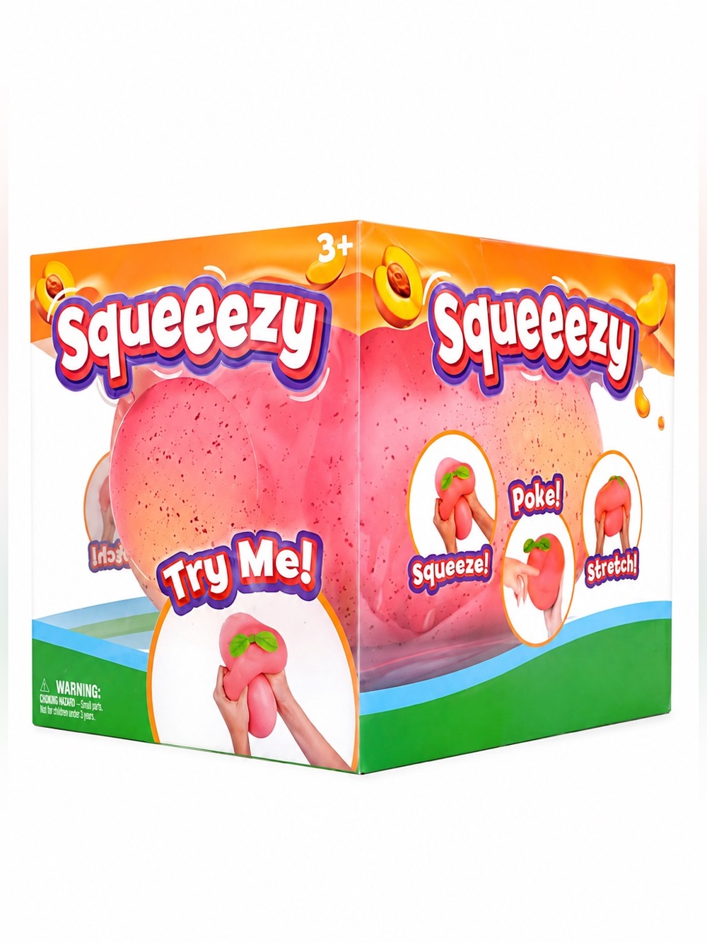 Squeeezy Sunny Days Jumbo Peach Toy NEW
